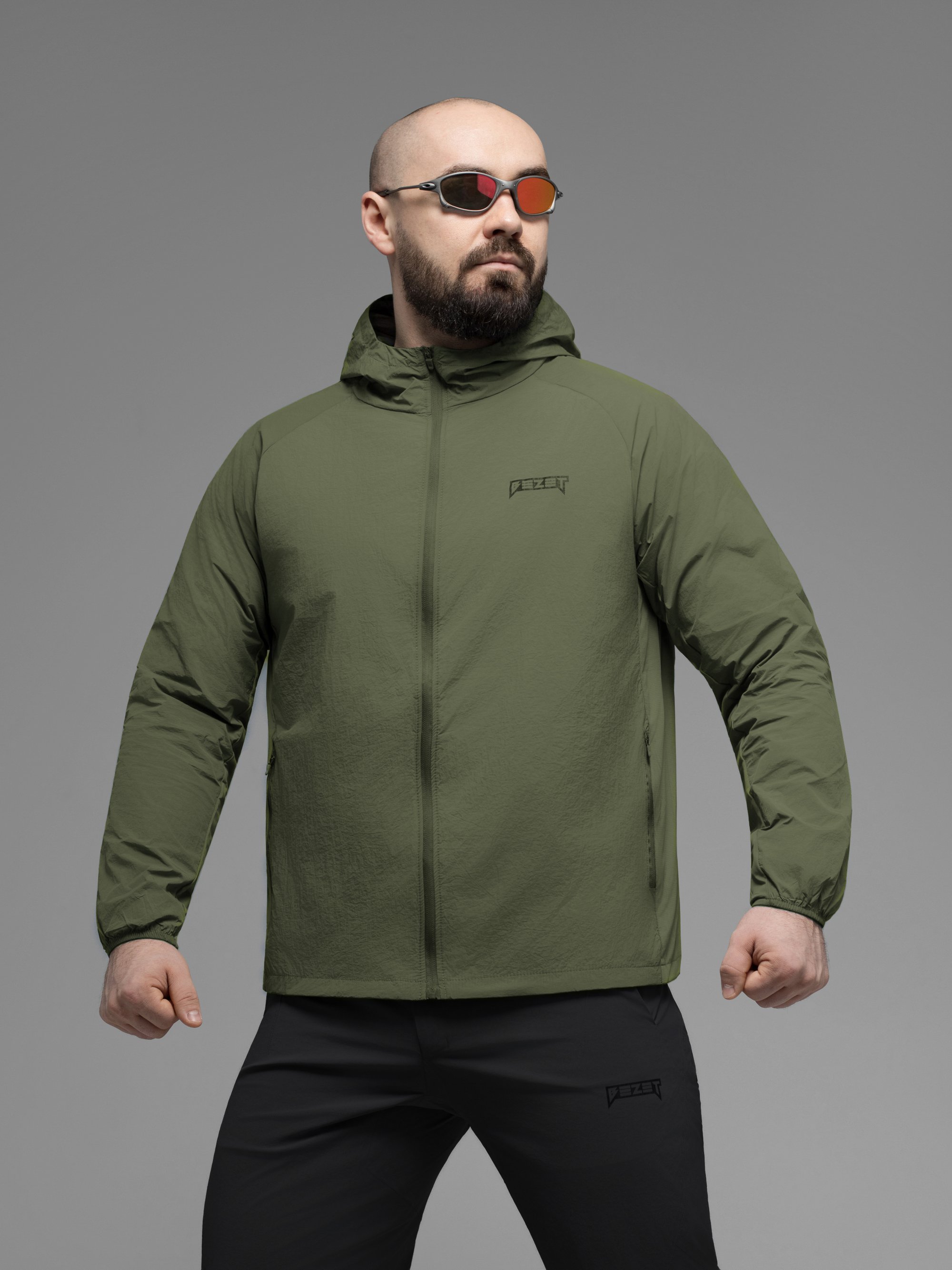 Куртка вітрівка BEZET Solguard UV 100 хакi