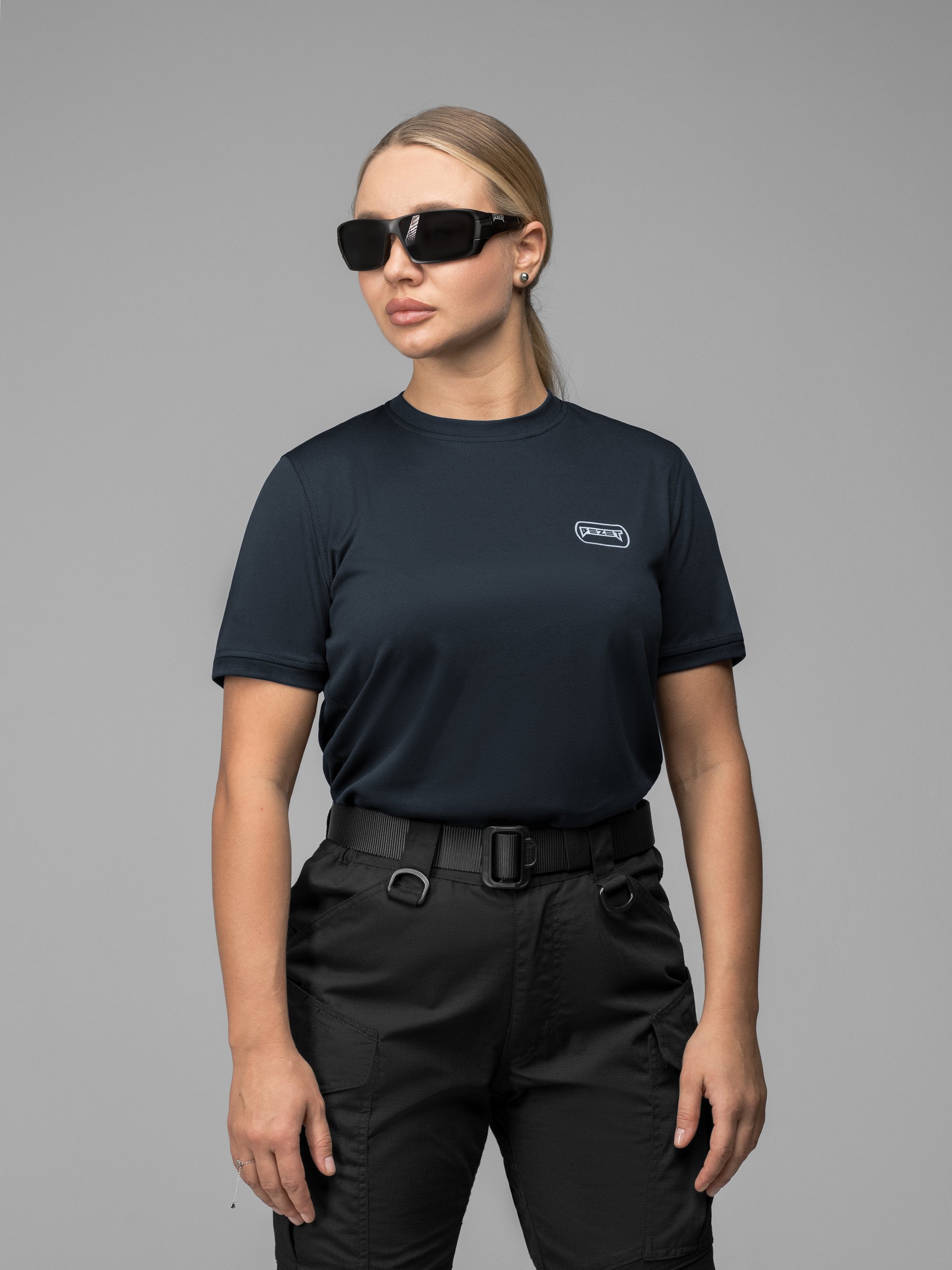 Футболка швидкосохнуча тактична жіноча BEZET Basic синій - Фото 2