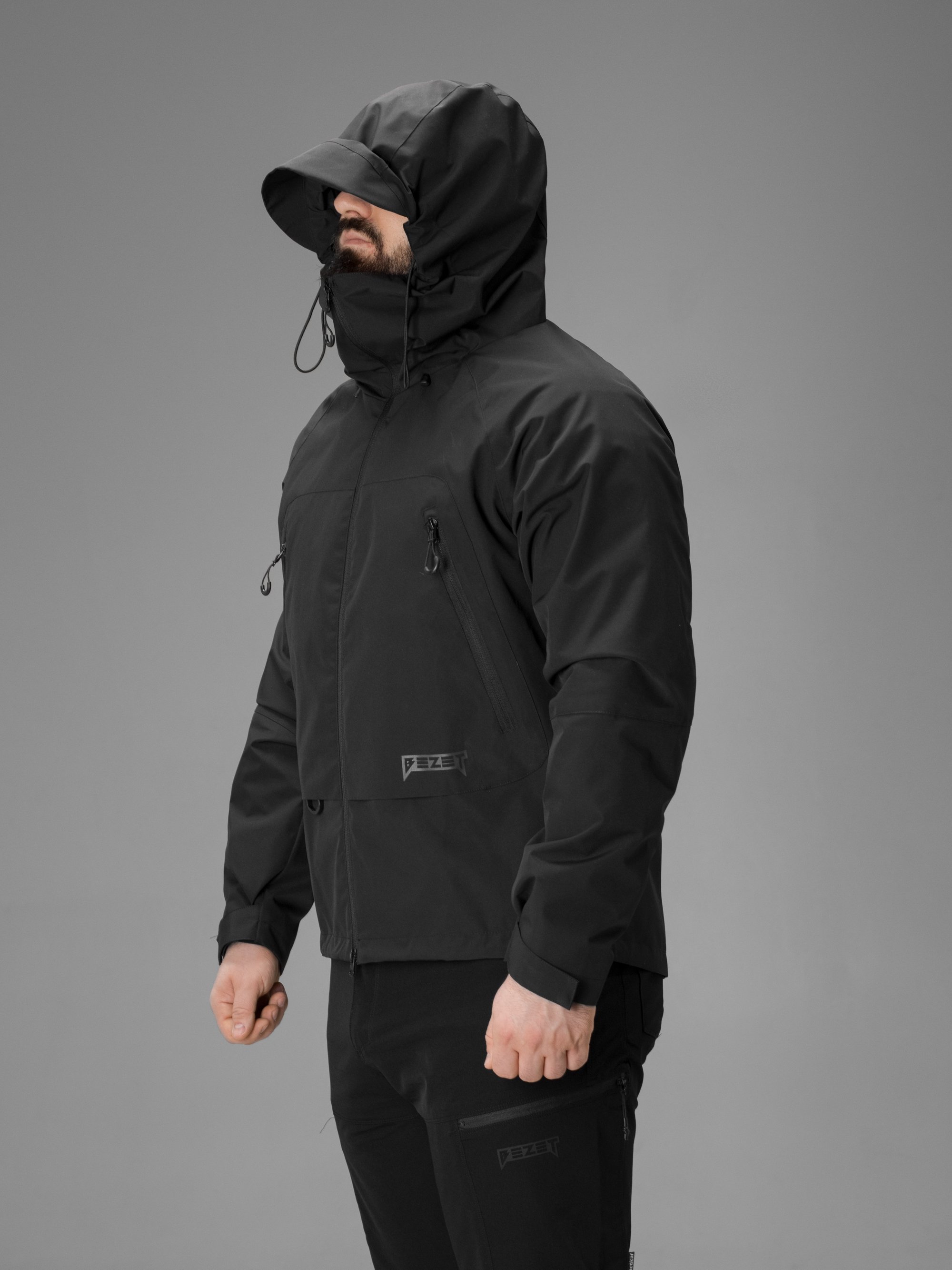 Куртка вітрівка BEZET Trail чорний - Фото 11