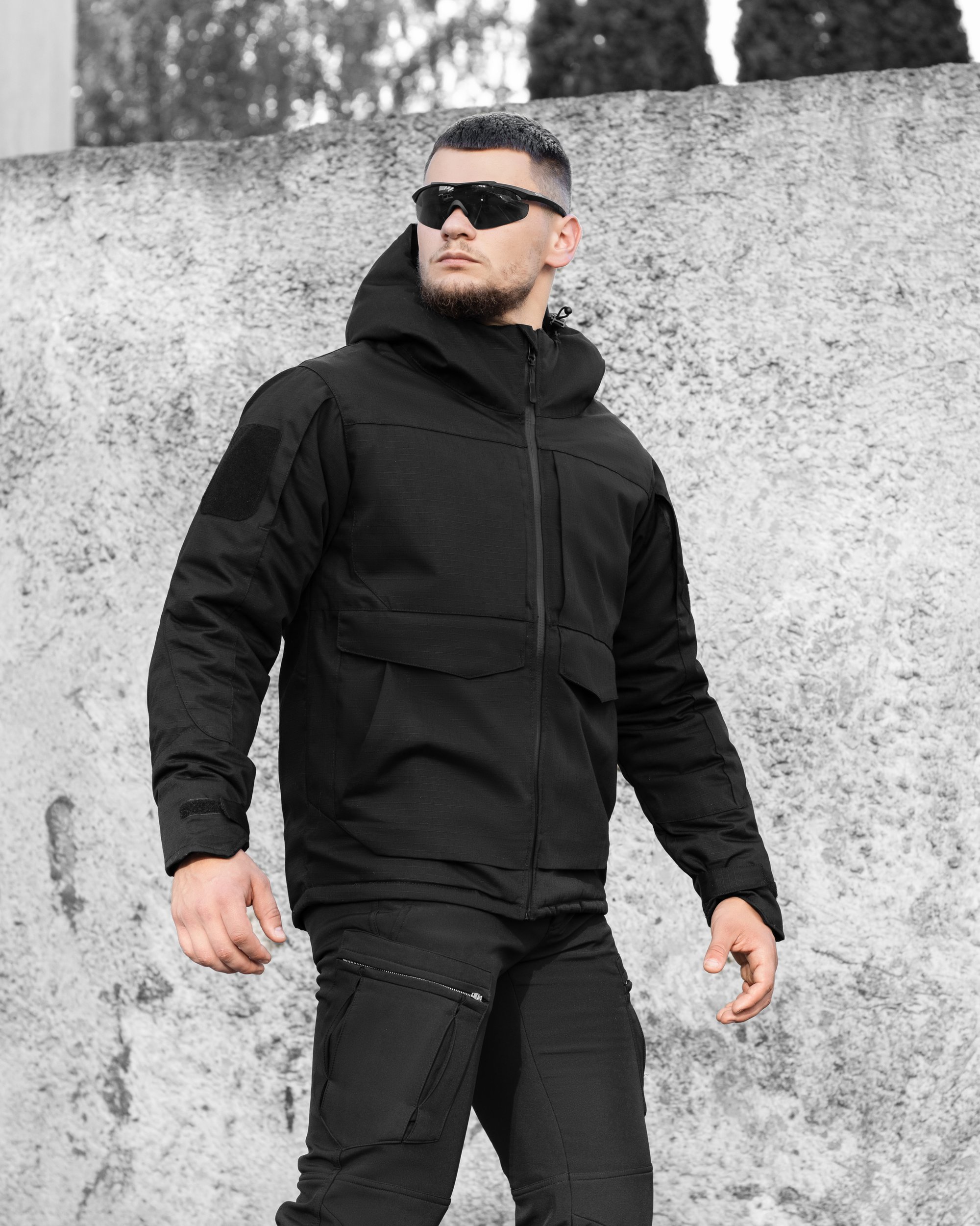 Куртка тактична зимова BEZET Штурм чорний - Фото 1