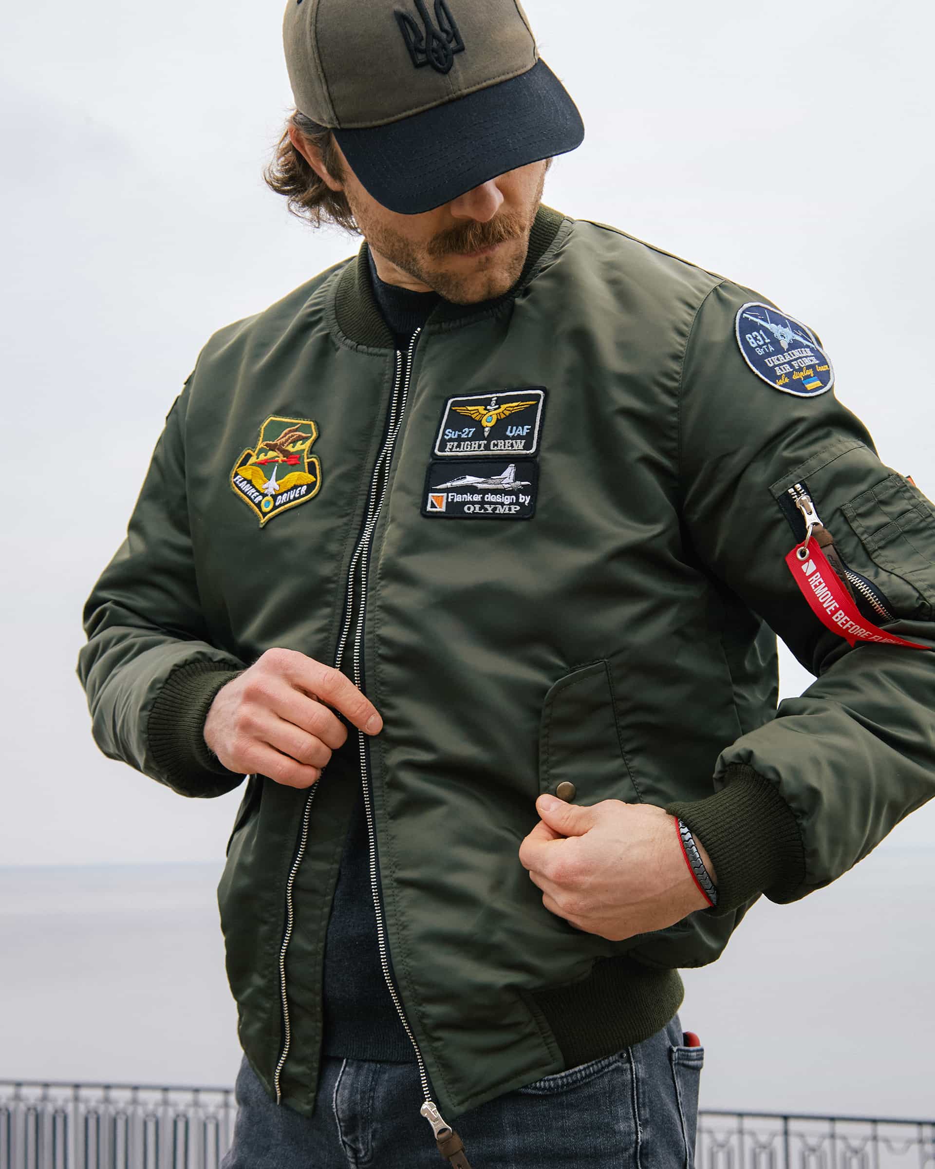 Бомбер MA-1 хакі з нашивками 831 БрТА Olymp