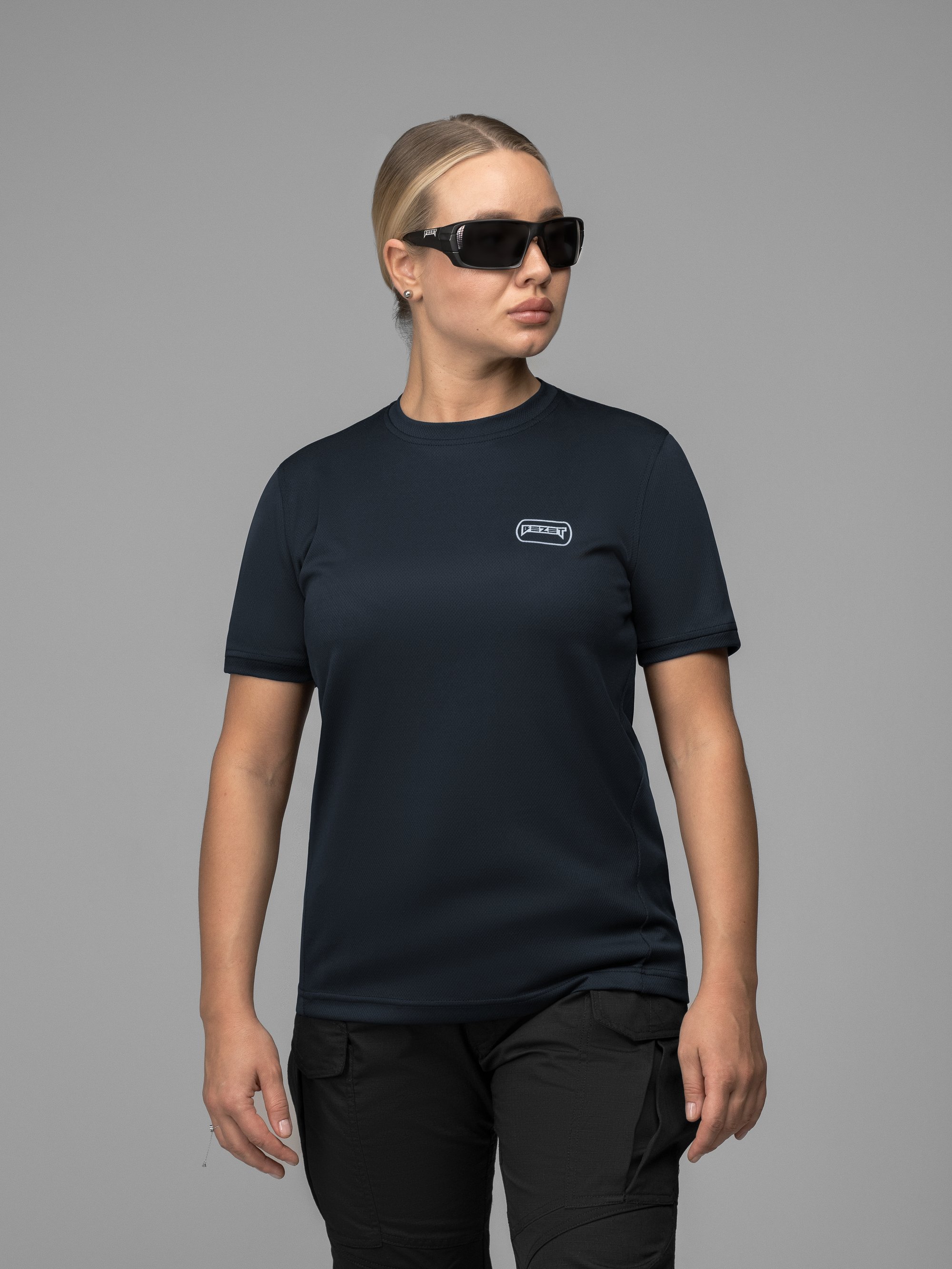 Футболка швидкосохнуча тактична жіноча BEZET Basic синій - Фото 6