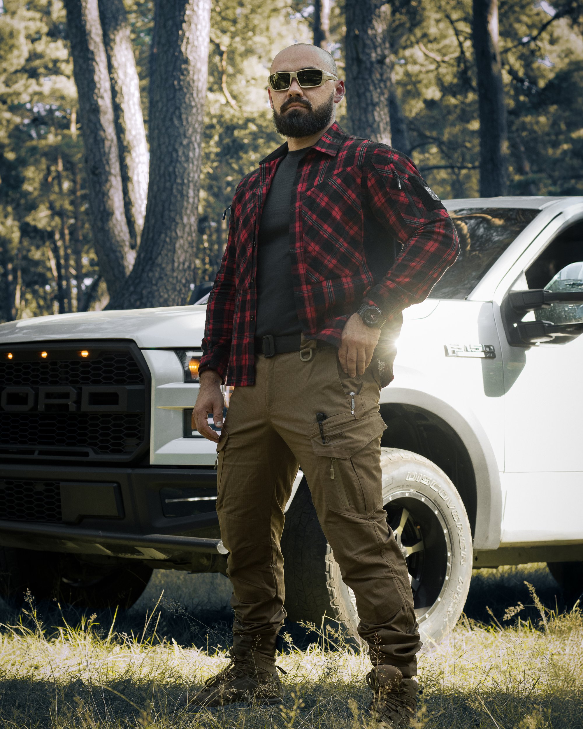 Сорочка фланелева BEZET Defender чорний/червоний - Фото 33