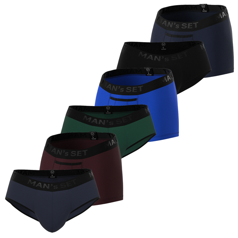 Комплект трусов MIX Classic / Briefs Black Series, 6шт MansSet