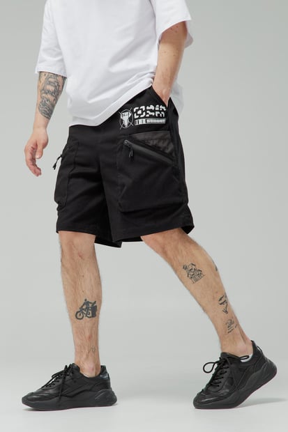 Карго шорти з котону та принтами "Ханзо" TURWEAR