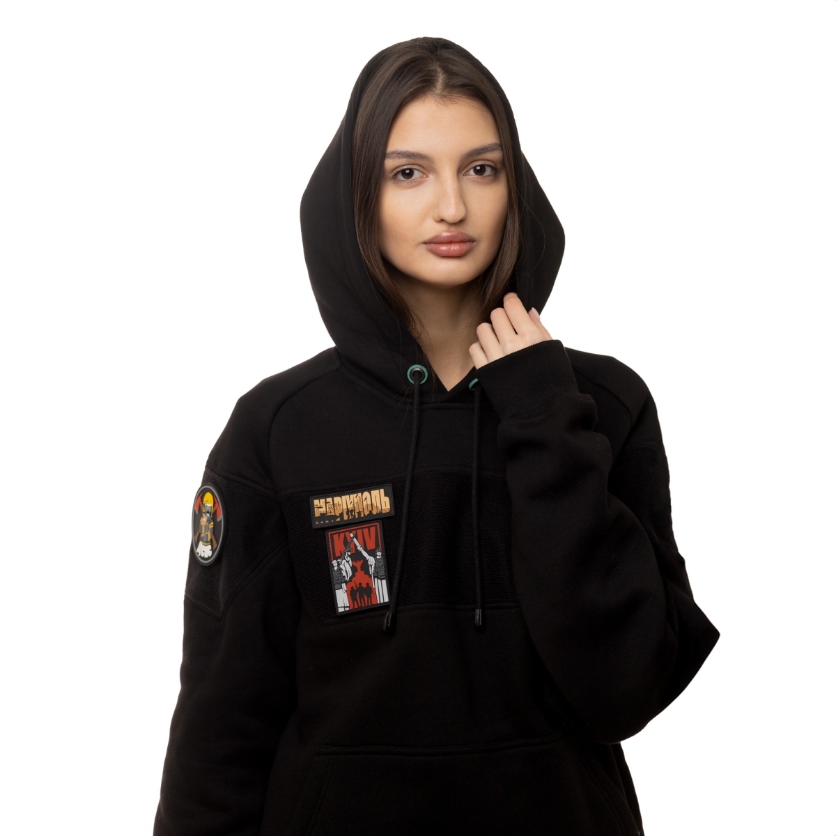 Худі для твоїх патчів, чорний унісекс - Brand Element