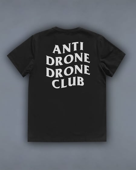 Футболка з принтом Antidrone Club чорна We feel