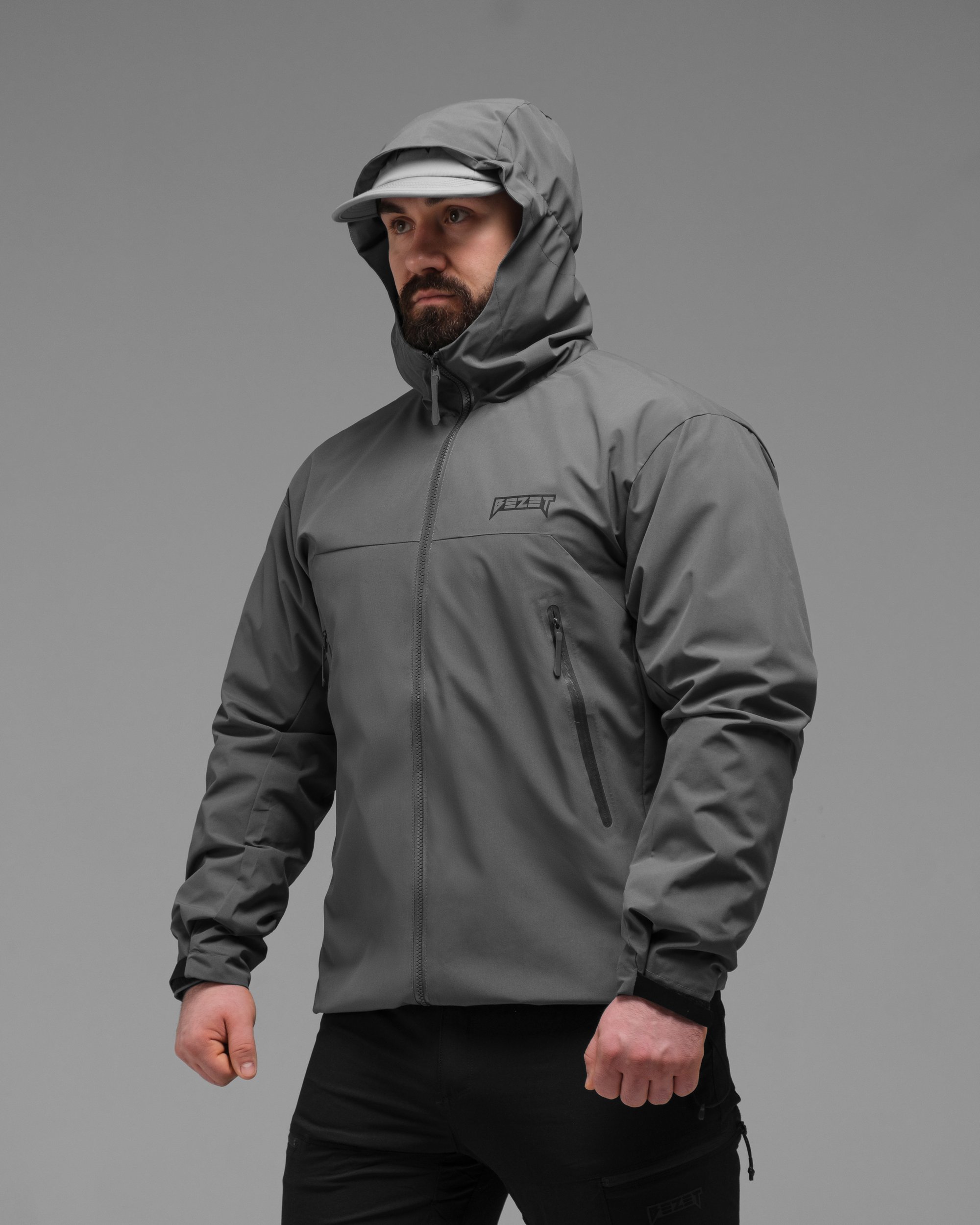 Куртка вітрівка BEZET WindBreaker сірий - Фото 7