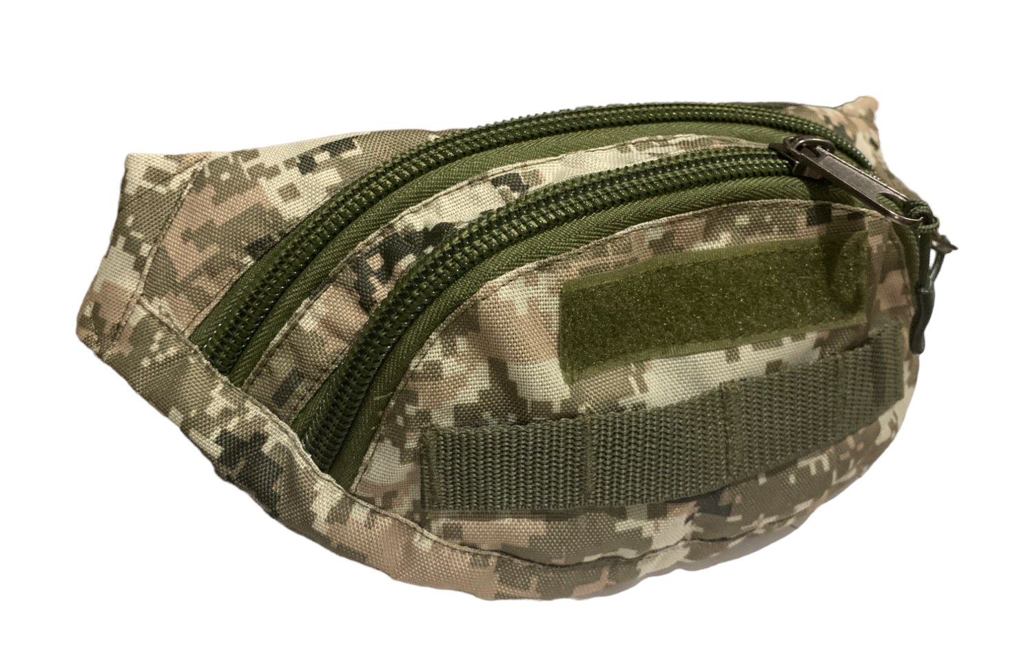 Сумка-бананка поясна оксфорд PU піксель зелений з двома відділеннями Tactic4Profi