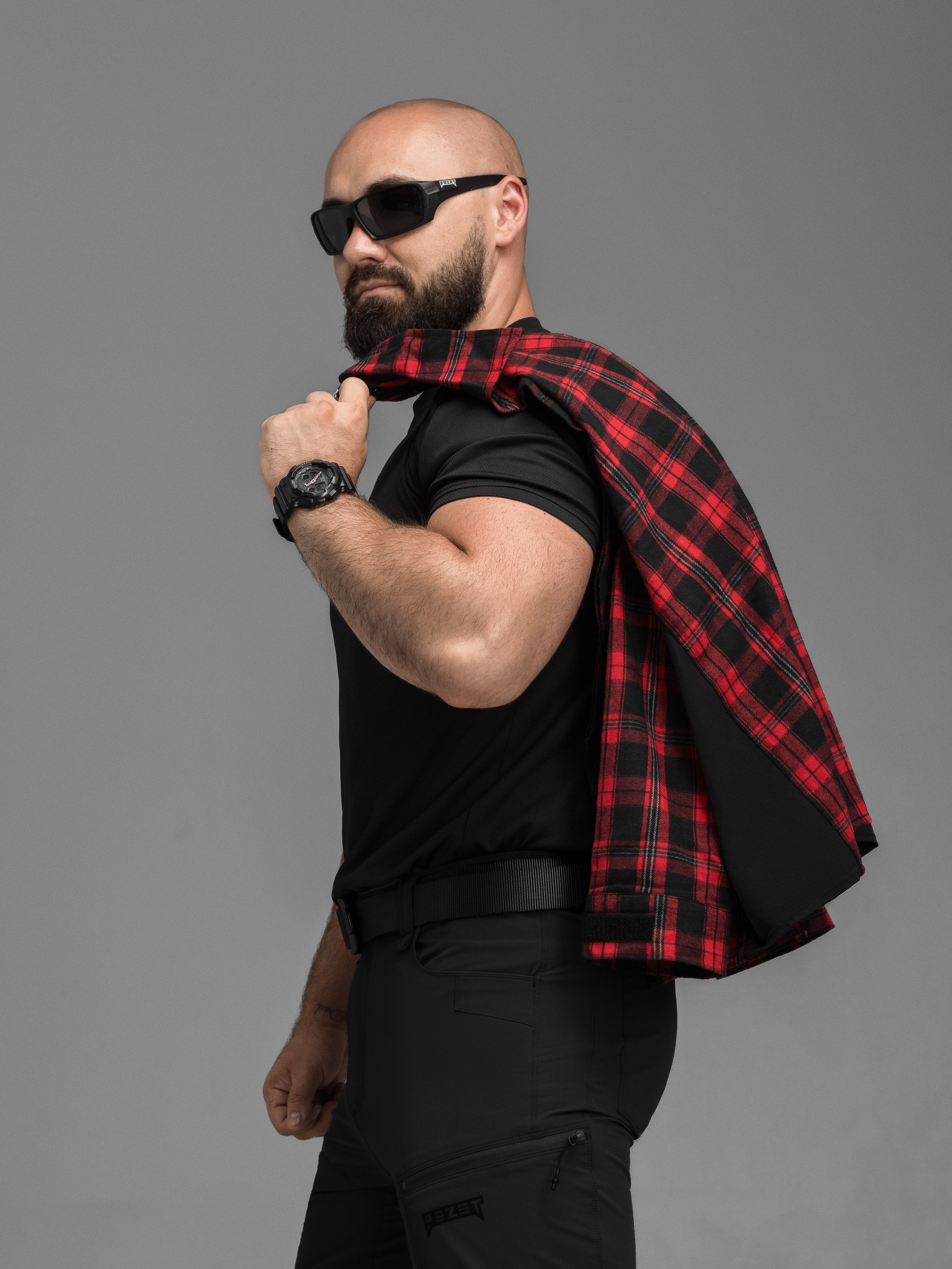 Сорочка фланелева BEZET Defender чорний/червоний - Фото 9