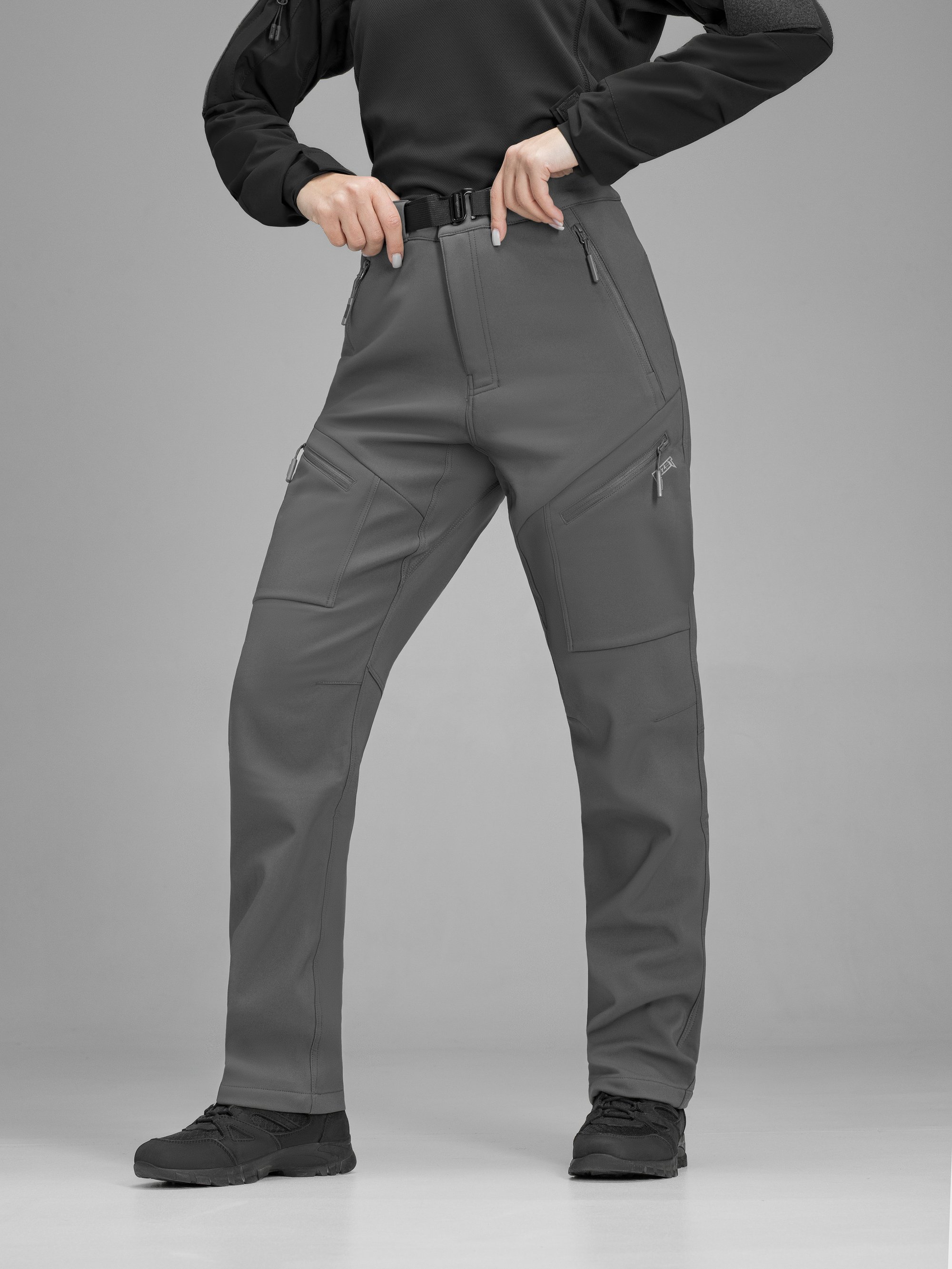Брюки карго тактичні жіночі Softshell BEZET Techwear сірий - Фото 1