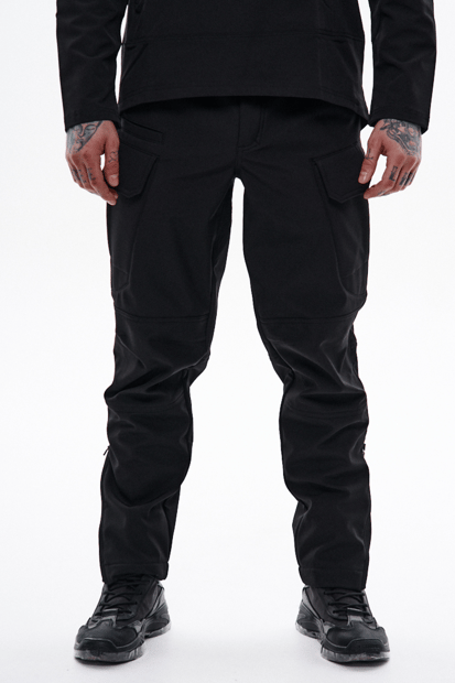 Карго штани з софтшелу "Варріор", чорний TURWEAR