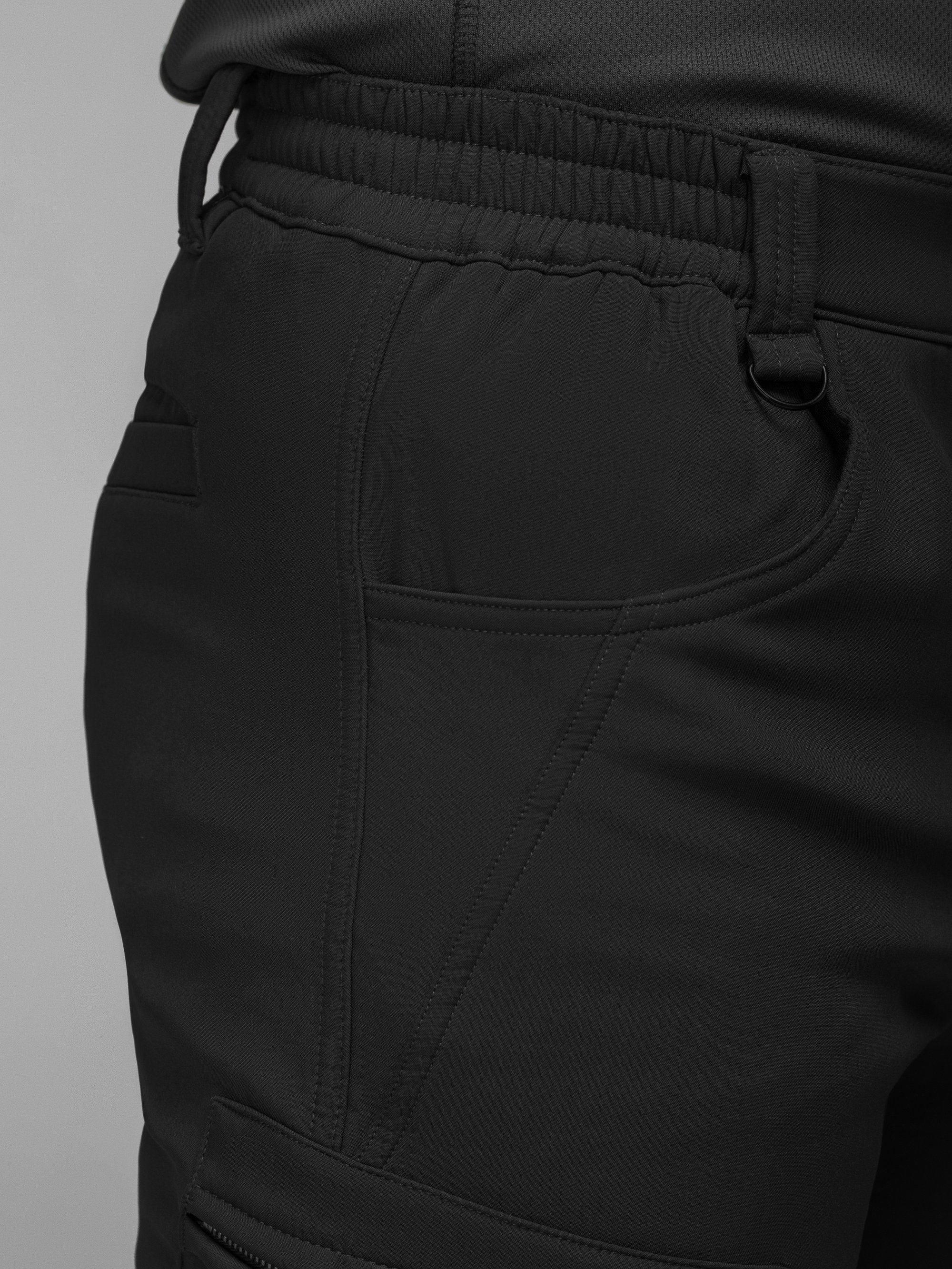Зимові брюки карго тактичні Softshell BEZET Ешелон чорні - Фото 16