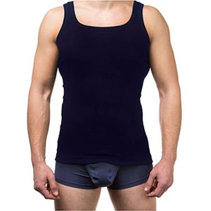 Майка мужская (100% cotton), T-Shirt,тёмно-синий MansSet