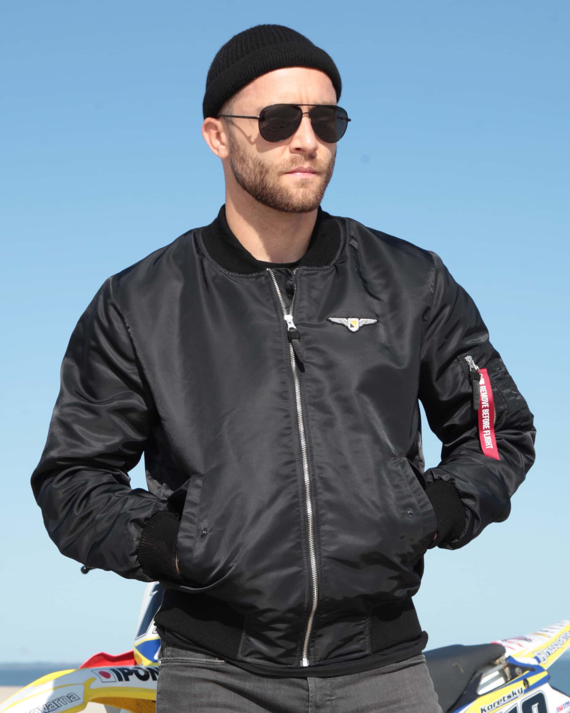 Бомбер MA-1 чорний Olymp