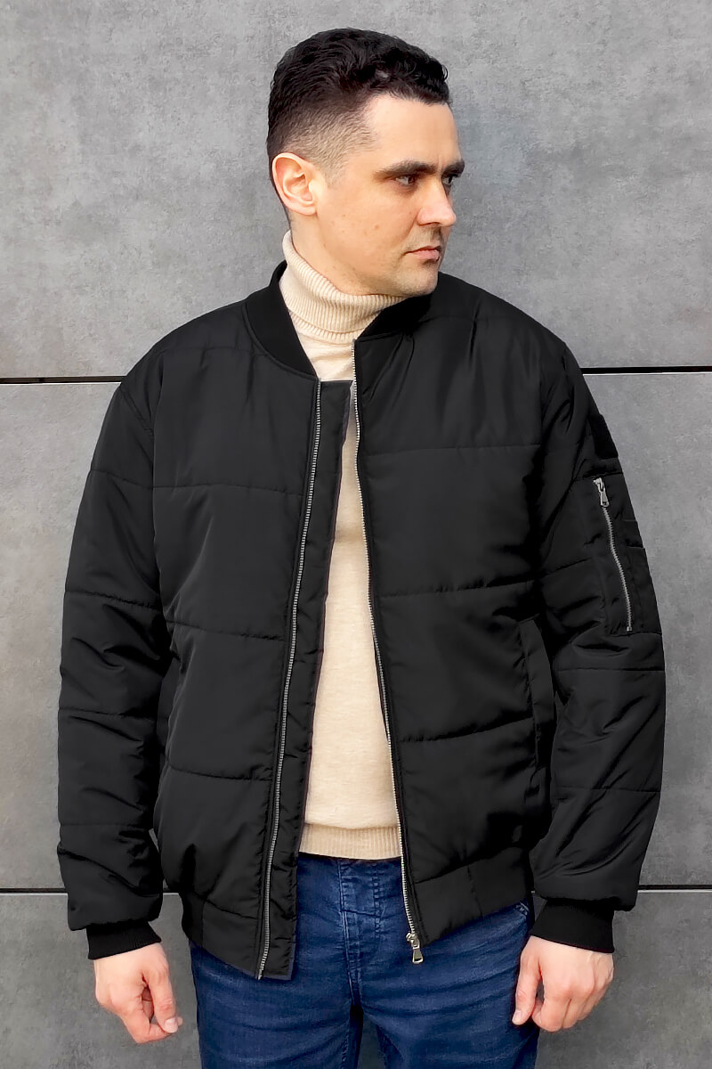 Чоловічий чорний бомбер Suns House