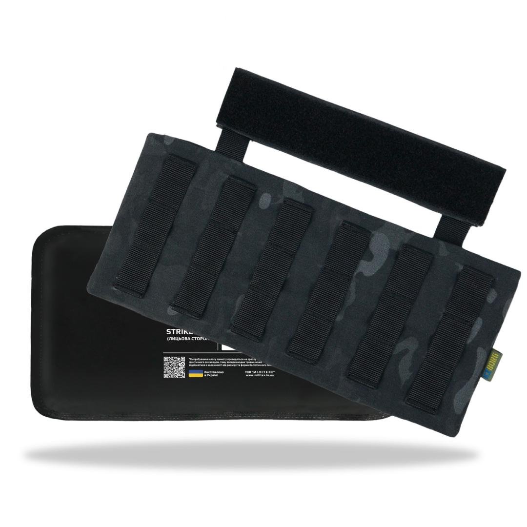 Захист попереку з балістичним захистом 2 клас Kiborg Чорний Мультикам KIBORG