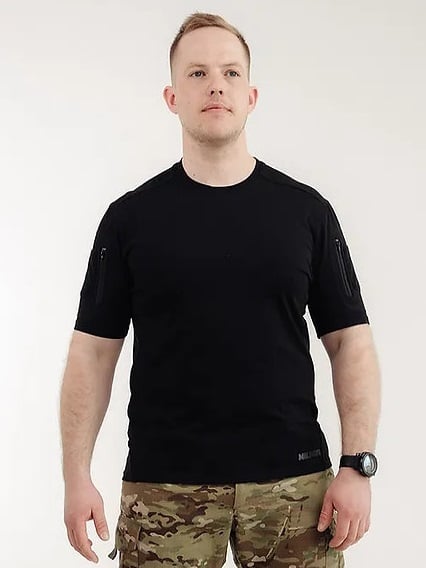 Тактична футболка Вольф чорна MILIGUS