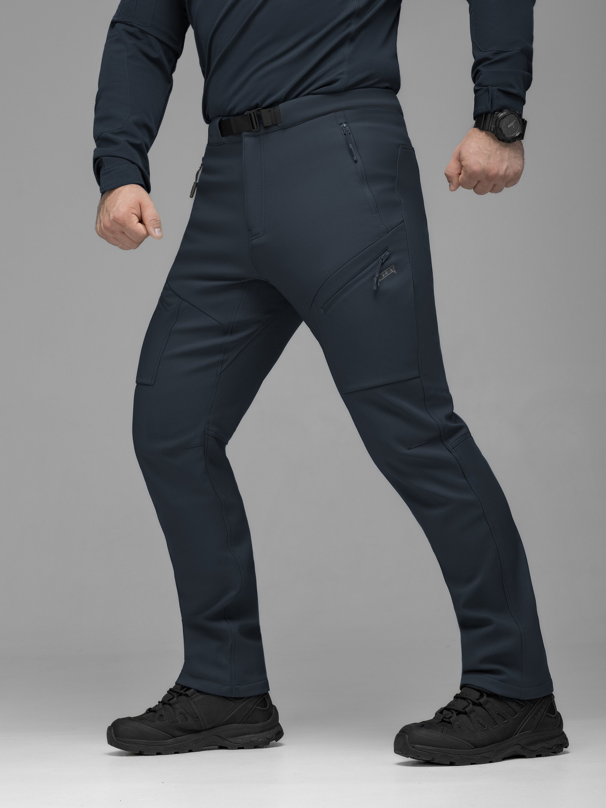 Штани карго тактичні Softshell BEZET Techwear синій - Фото 6