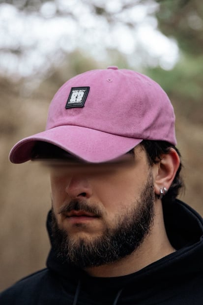 Кепка рожева ВВ резинове лого Bad Boy Company