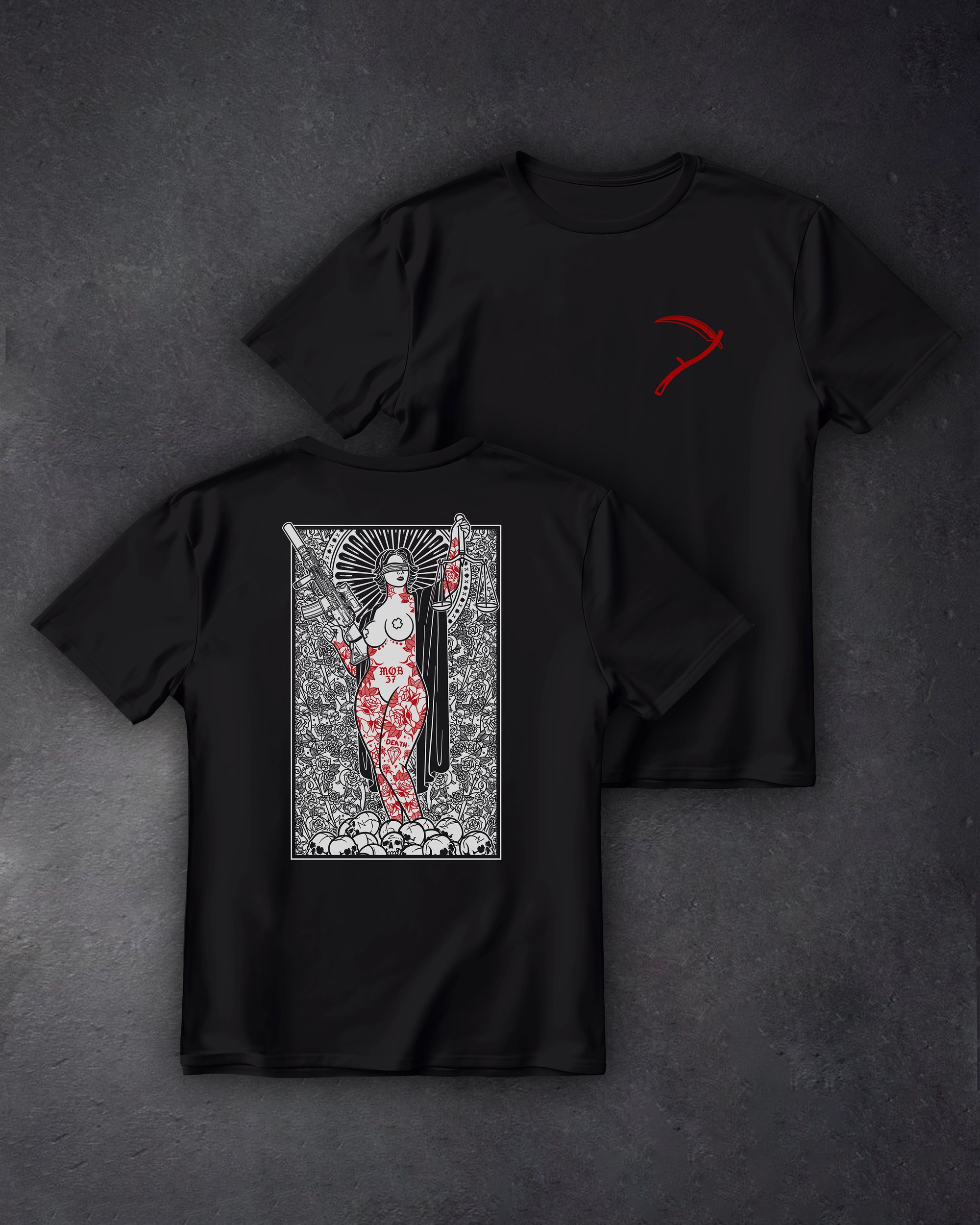 Футболка з принтом Femida чорна We feel