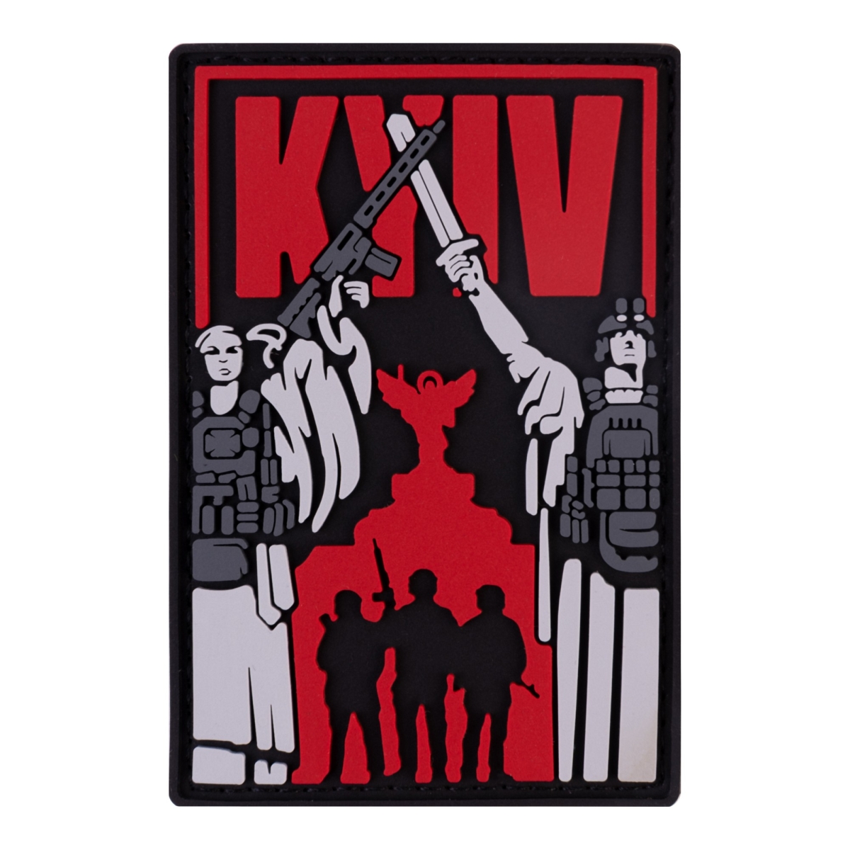 ПВХ патч "Київ-Вільний" червоний - Brand Element