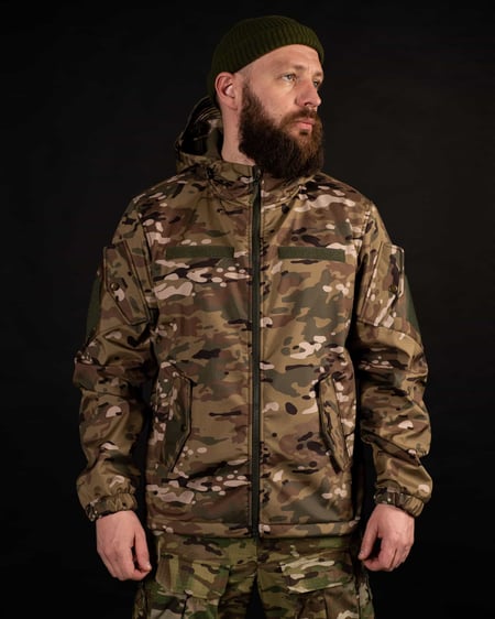Тактична куртка SoftShell Шторм - мультикам Olymp