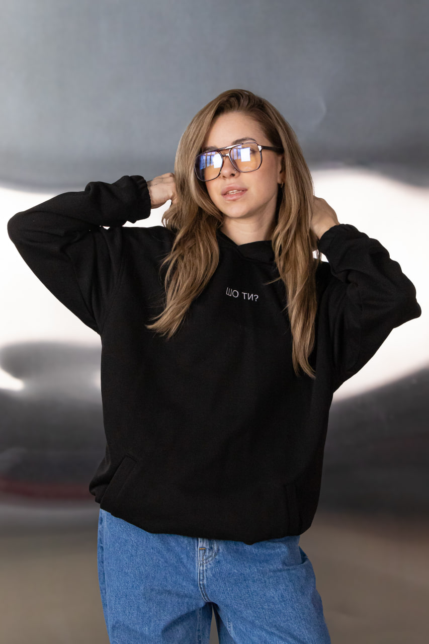 Худі жіноча Reload - ШО ТИ?, чорний