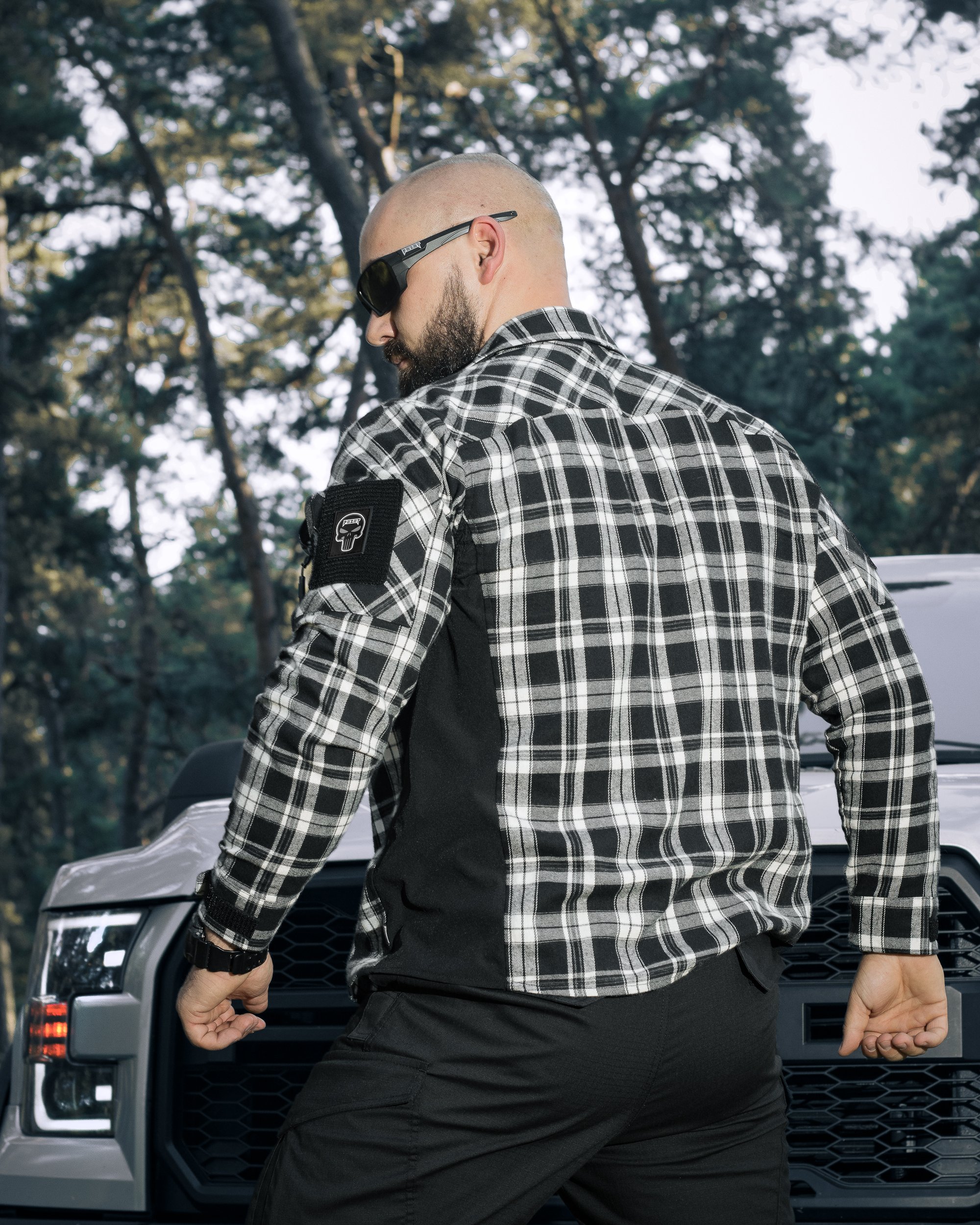 Сорочка фланелева BEZET Defender чорний/білий - Фото 29