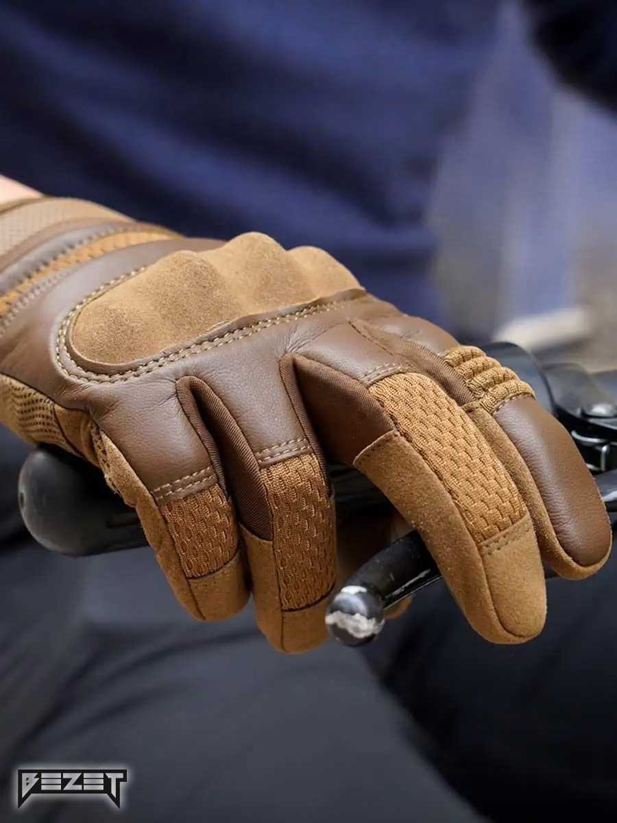 Рукавиці тактичні BEZET Hawk пісочний - Фото 15