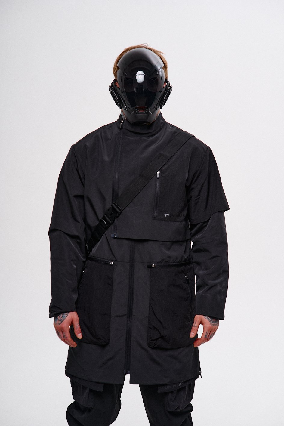 Плащ на мікрофлісі з полікотону "Бакуто", чорний TURWEAR