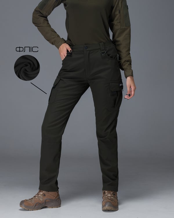 Штаны карго теплые женские BEZET Патрон 2.0 хаки
