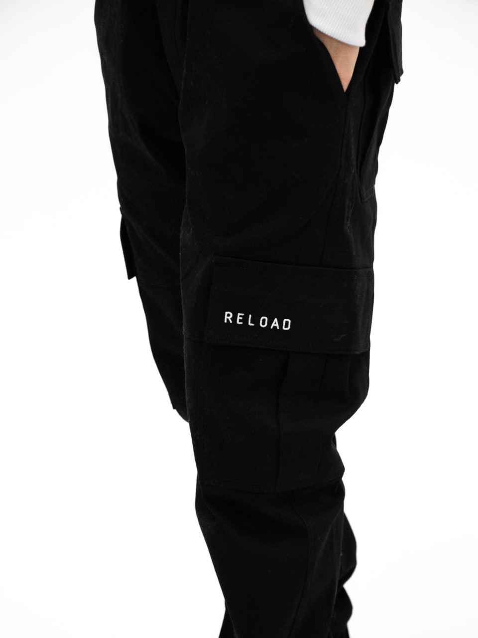 Чоловічі карго штани Reload G-Point чорний / Штани каргоз карманами - Фото 6