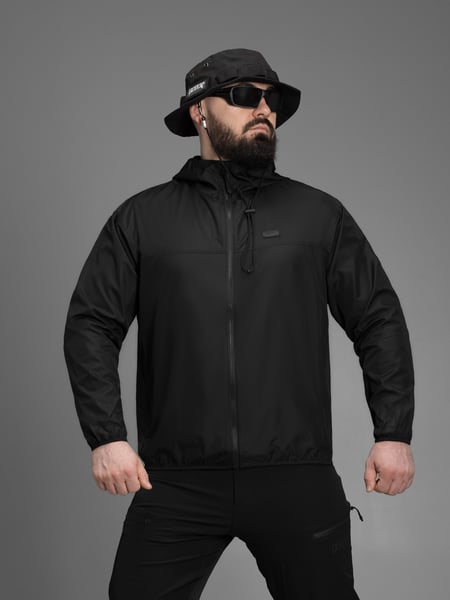 Куртка вітрівка швидкосохнуча BEZET SolarShield чорний