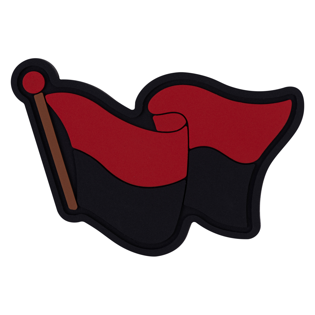 ПВХ Патч (шеврон) "Майорячий прапор" червоно-чорний Brand Element