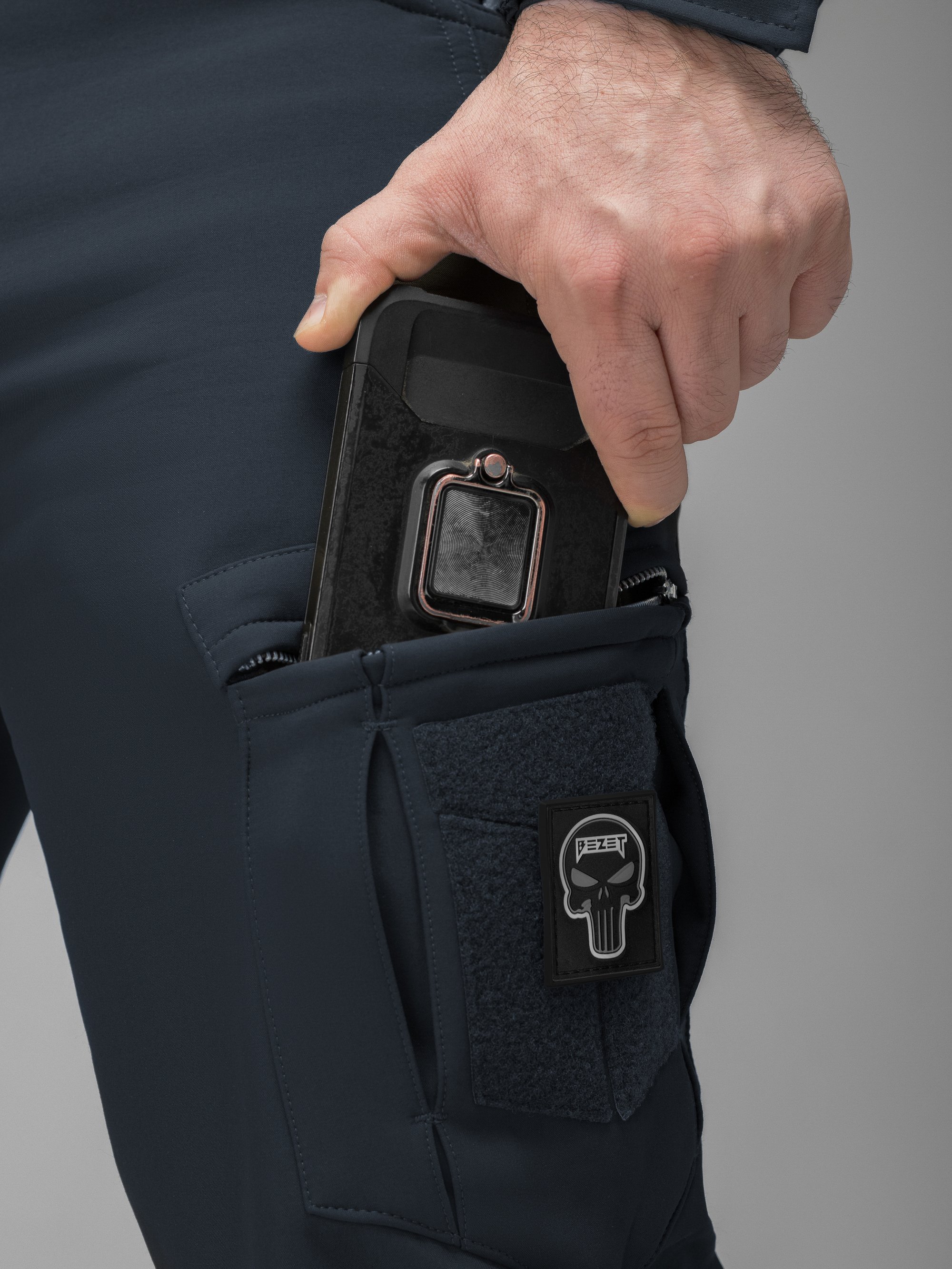 Зимові штани карго тактичні Softshell BEZET Ешелон синій - Фото 21