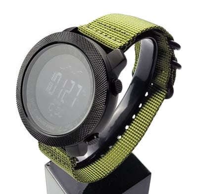 Чоловічий водостійкий тактичний годинник North Edge Apache Green 5BAR з компасом - Фото 4