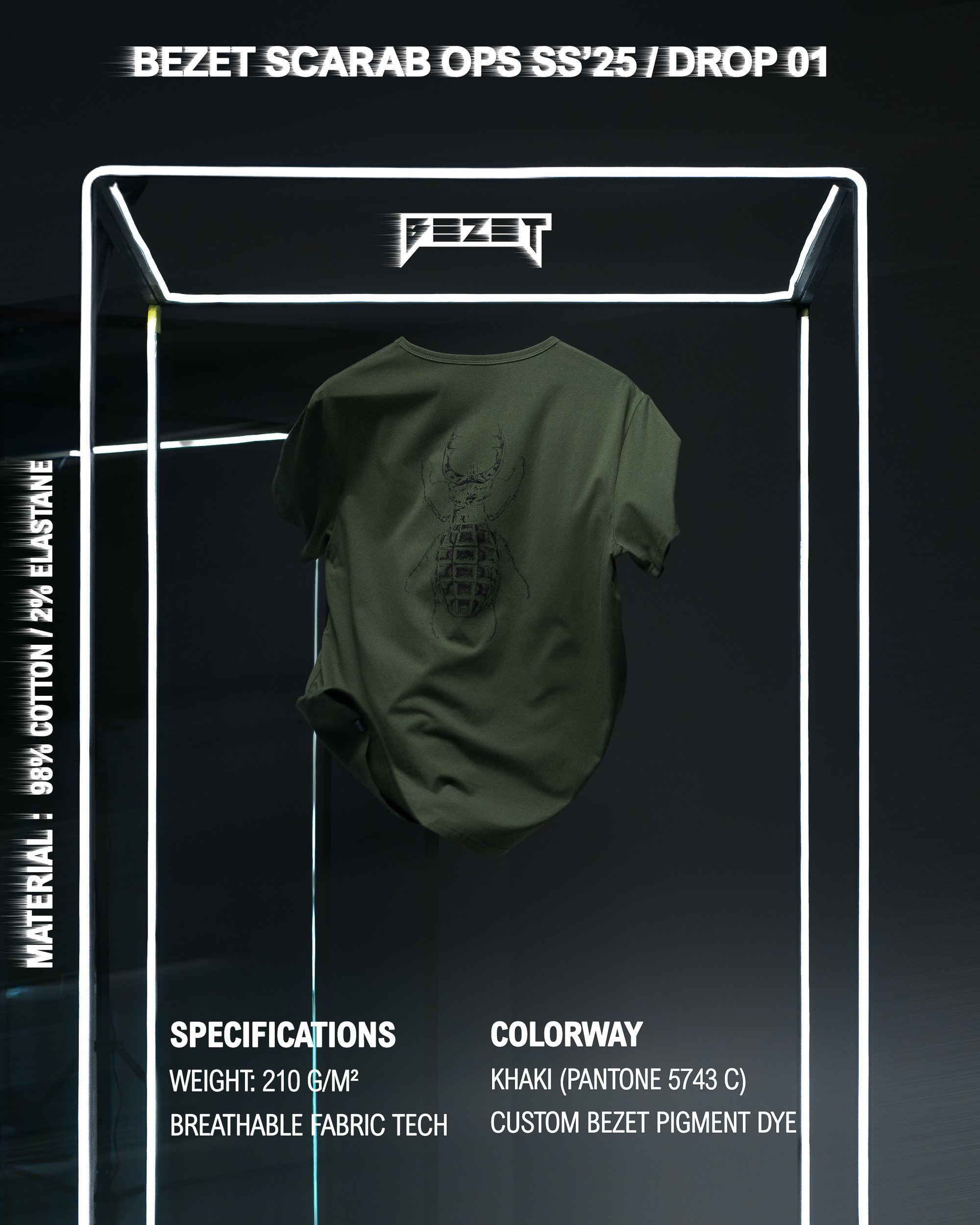 Футболка BEZET Scarab Ops хакі - Фото 12