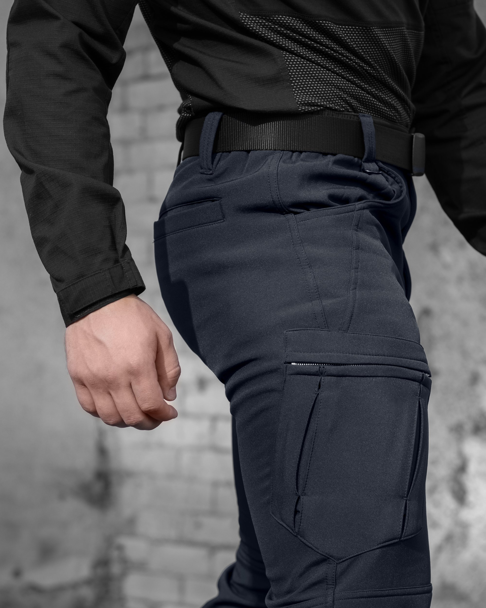 Штани карго тактичні Softshell BEZET Ешелон темно-сірий - Фото 11