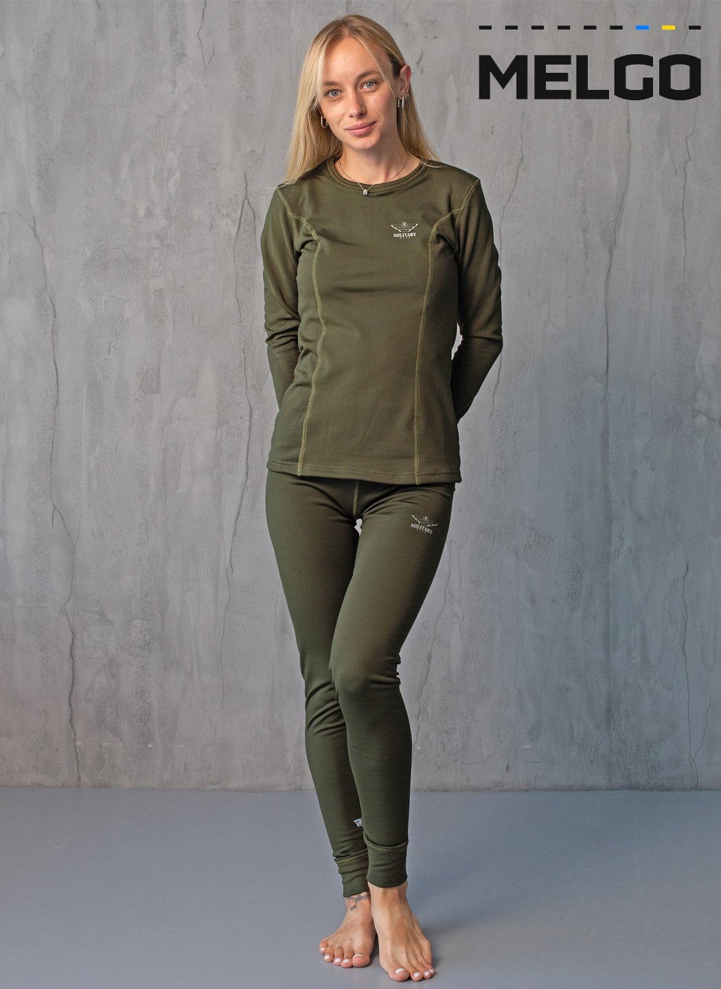 Тактична флісова термобілизна жіноча Олива