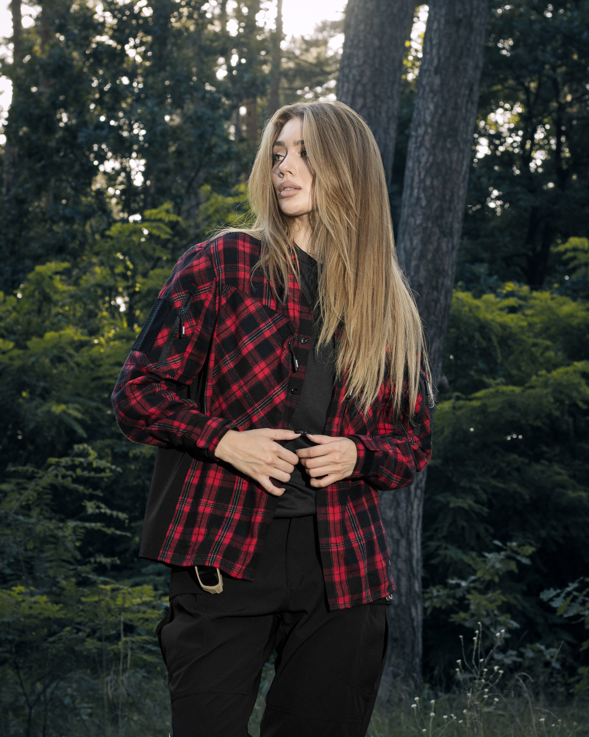 Сорочка фланелева жіноча BEZET Defender чорний/червоний - Фото 21