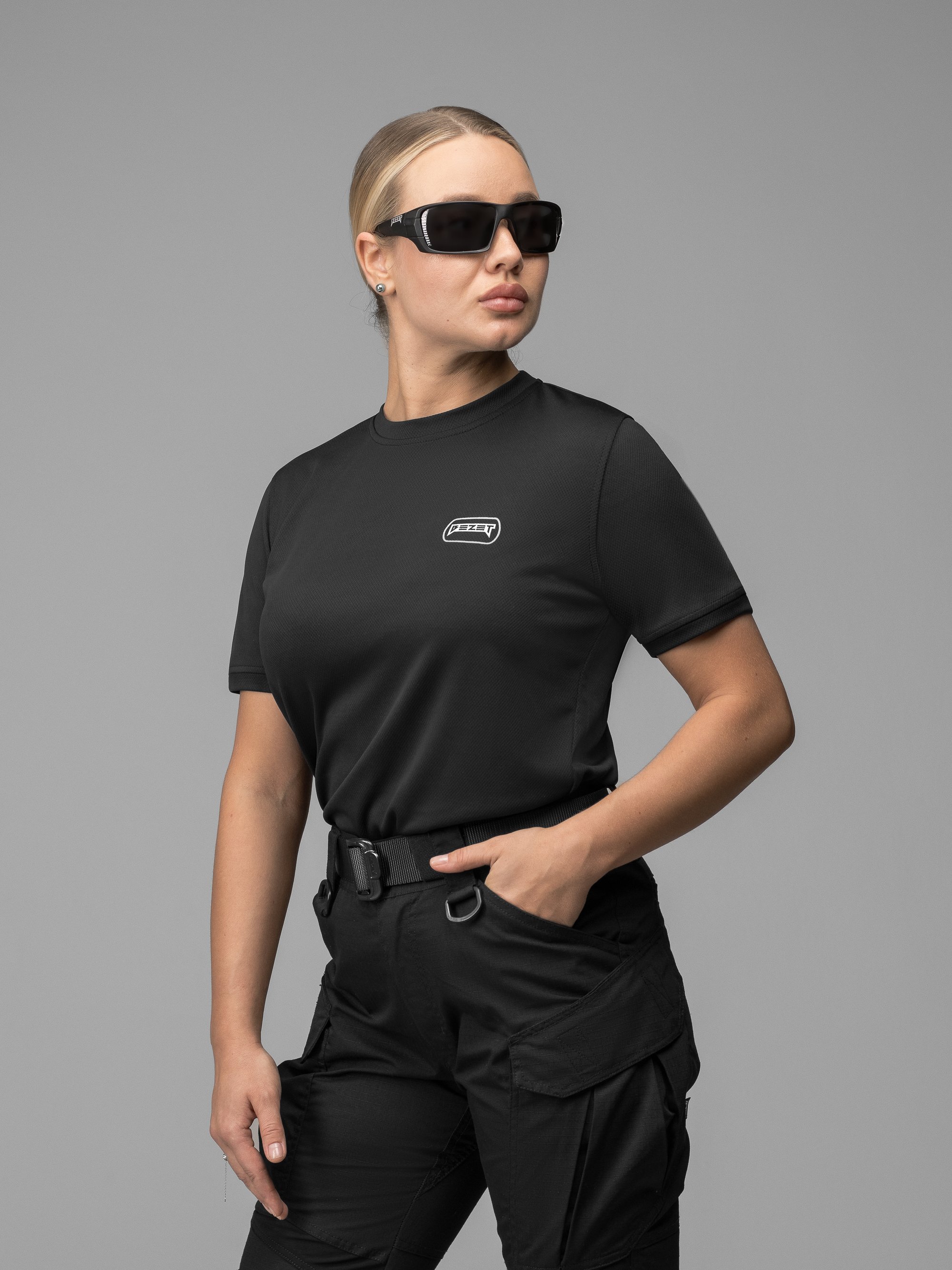Футболка швидкосохнуча тактична жіноча BEZET Basic чорний - Фото 1