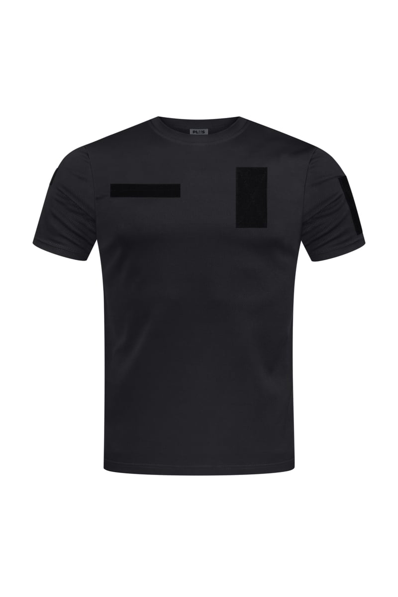 Тактична футболка з липучками Cool max, чорна Поліція