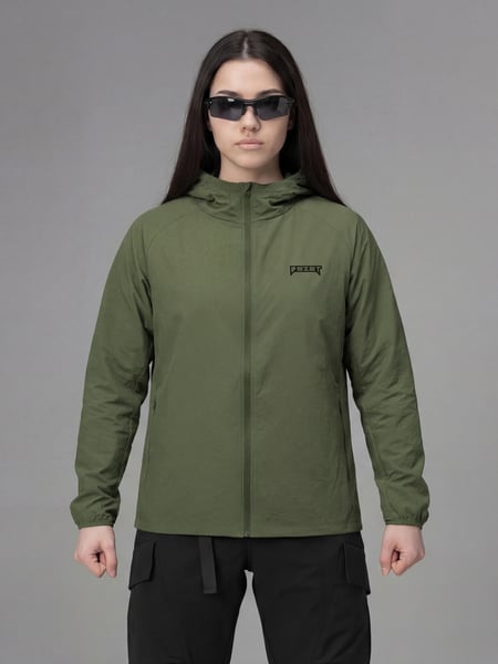 Куртка ветровка женская BEZET Solguard UV 100 хаки