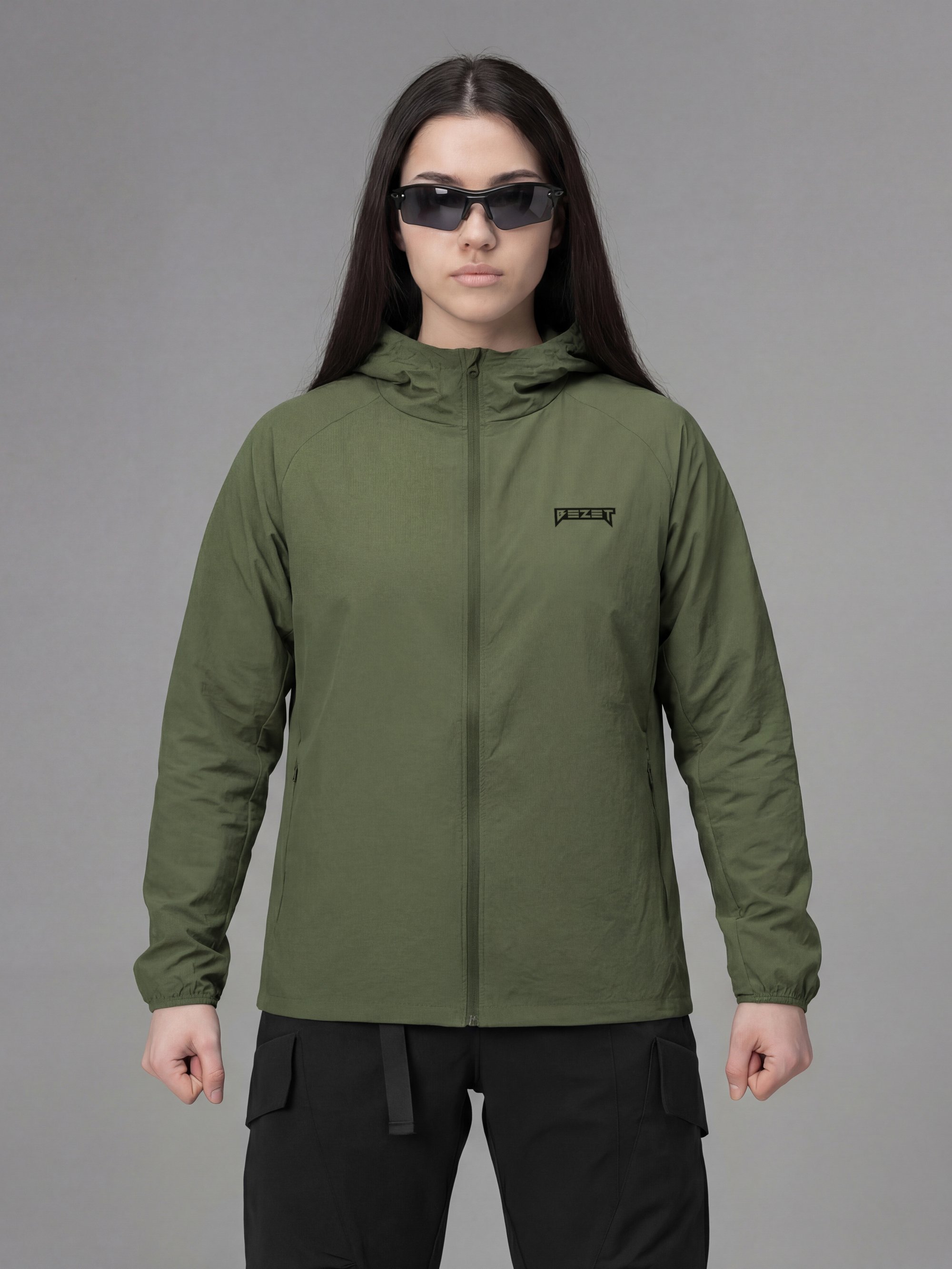 Куртка вітрівка жіноча BEZET Solguard UV 100 хакi
