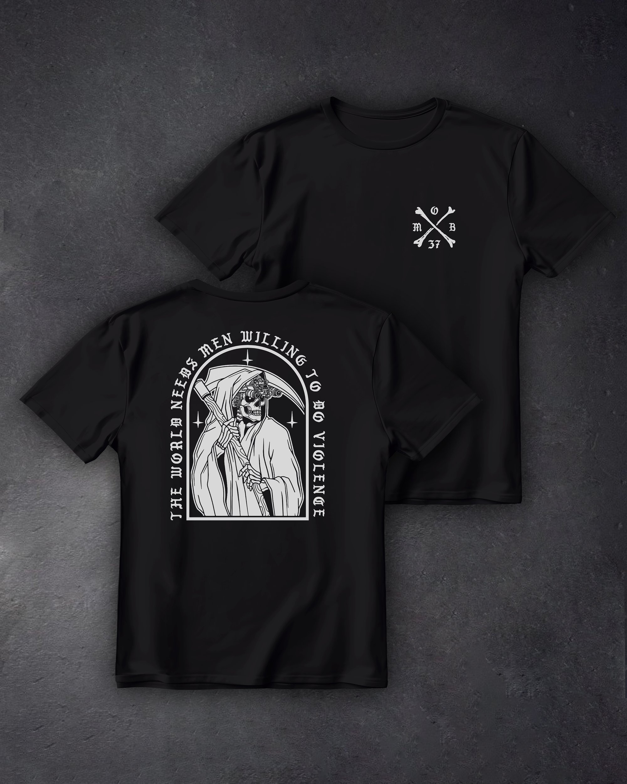 Футболка з принтом Reaper Man чорна We feel