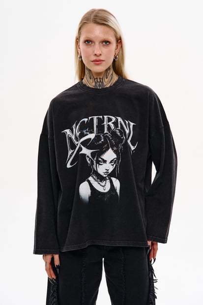 Лонгслів NCTRNL з вареним ефектом "Angry" TURWEAR
