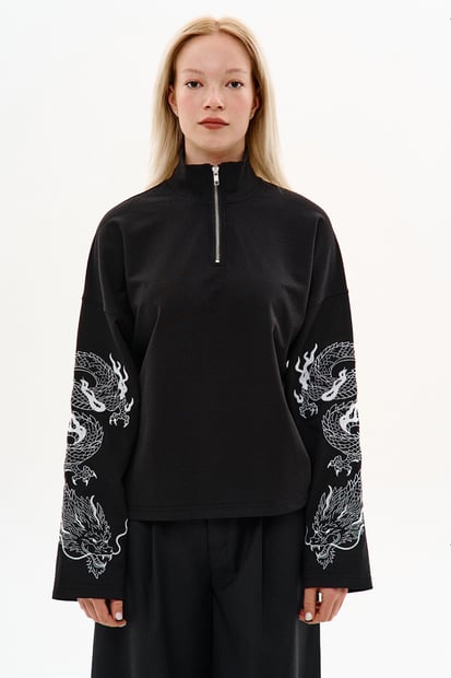 Лонгслів оверсайз крою з вишивкою "Добуцу" TURWEAR