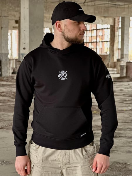 Худі Hooligans Style чорне, SHRAPNEL