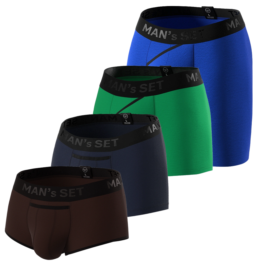 Комплект трусов MIX TEST Classic/ Classic 2.0/ Long 2.0/ Sport Black Series, 4шт MansSet